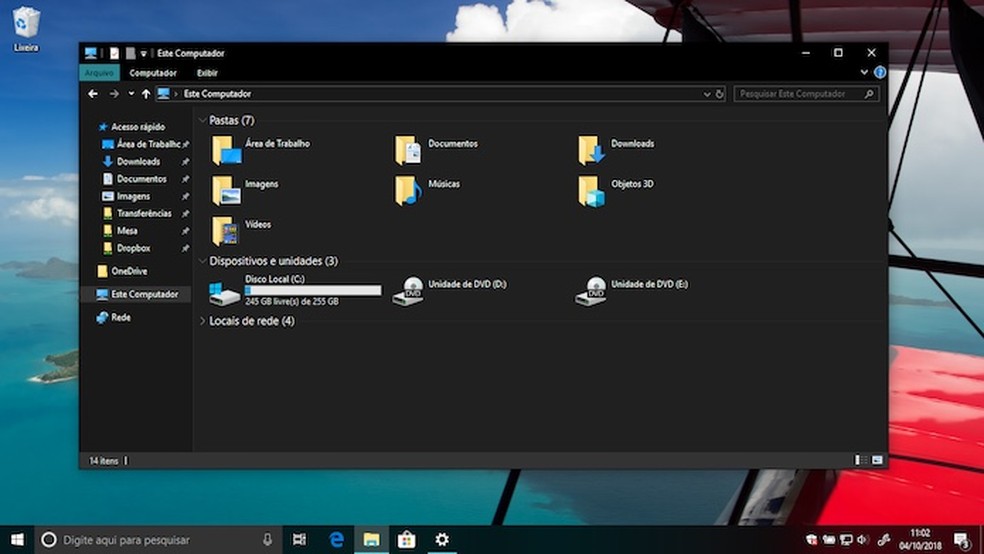 Como Usar O Tema Escuro Do Windows 10 October 2018 Update Produtividade Techtudo É possível controlar o player normalmente. como usar o tema escuro do windows 10