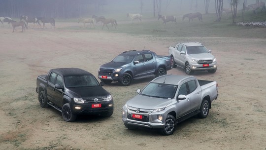 Comparativo de picapes: Mitsubishi L200, Volkswagen Amarok V6, Chevolet S10 e Ford Ranger se enfrentam 