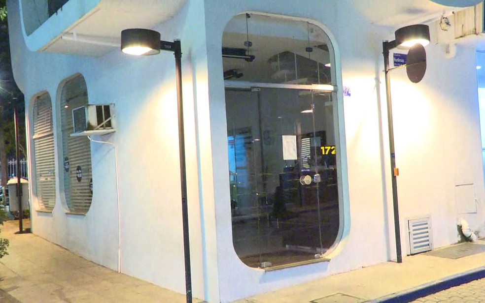 ClÃ­nica onde o procedimento foi realizado, em Alphaville  (Foto: ReproduÃ§Ã£o/TV Globo)