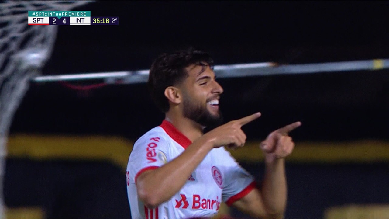 Yuri Alberto faz o quinto do Inter na goleada por 5 a 2 sobre o Sport, na 16ª rodada do Brasileirão
