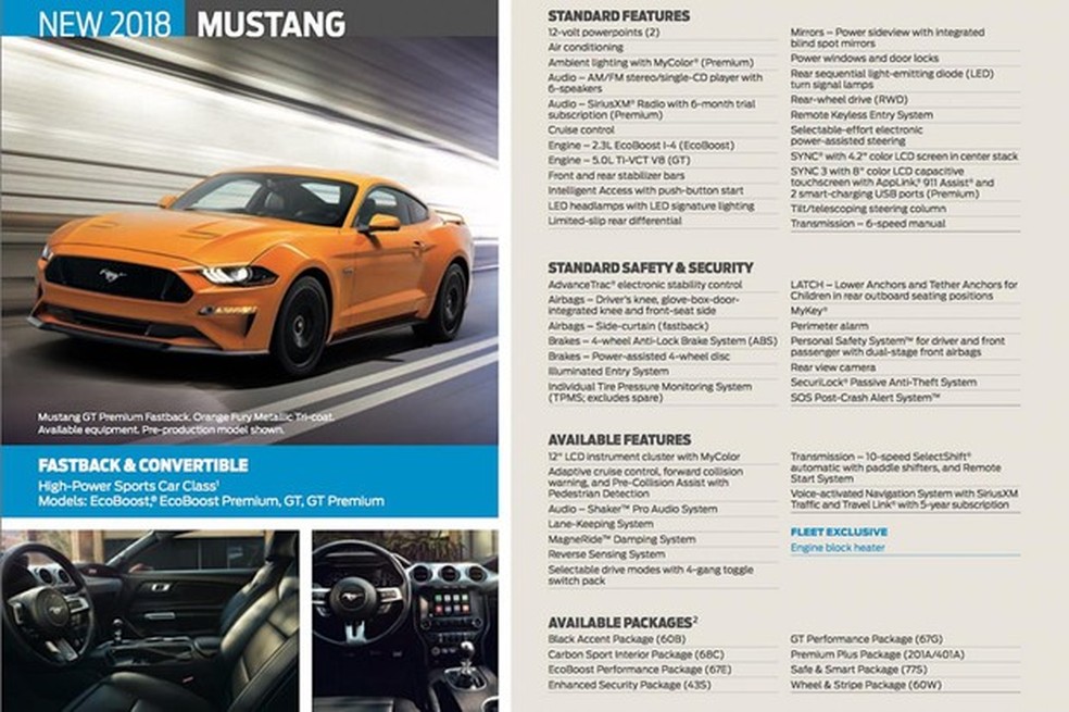 Ford Mustang 2018 Vazam Novos Detalhes Do Esportivo Reestilizado Segredos E Flagras Autoesporte