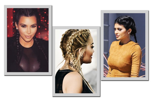 Boxer braid arrumadinha: Kim Kardashian, Rita Ora e Kylie Jenner (Foto: Reprodução/ Instagram e AKM-GSI)