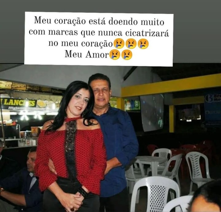 Viúva de  Luiz Carlos Gomes posta pela primeira vez após a morte do marido