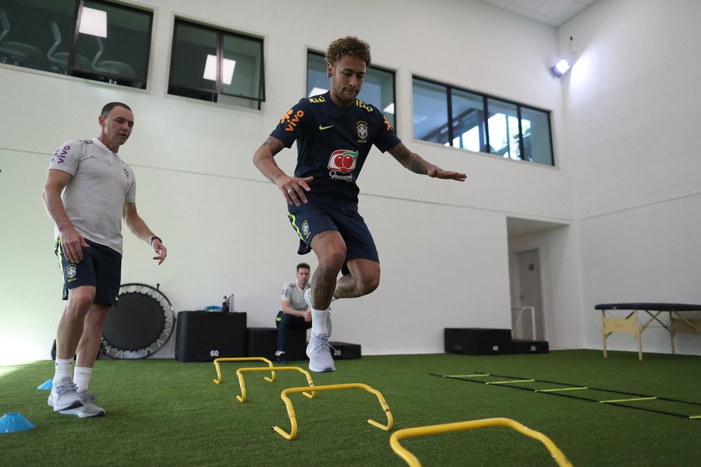 Neymar está concentrado com o Brasil na Granja Comary (Foto: Lucas Figueiredo/CBF)