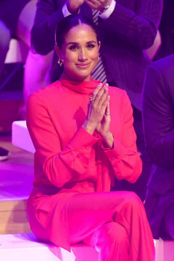 MANCHESTER, ENGLAND - SEPTEMBER 05: Meghan, Duchess of Sussex makes the keynote speech during the Opening Ceremony of the One Young World Summit 2022 at The Bridgewater Hall on September 05, 2022 in Manchester, England. The annual One Young World Summit b (Foto: Getty Images)