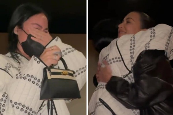 Stephanie Shepherd, ex-assistente de Kim Kardashian, chora ao ganhar presente da empresária (Foto: Reprodução/Instagram)