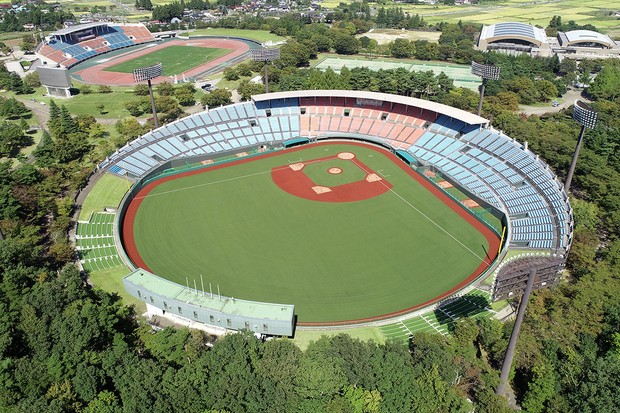 Fukushima, JAPAN - 27 SEPTEMBER , 2019 : General view of the Fukushima Azuma Baseball Stadium, a venue of Baseball and Softball, in Fukushima City, Fukushima Prefecture, Japan. (Foto: Tokyo 2020)