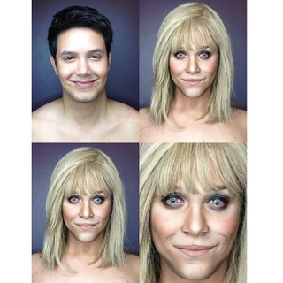 Através de muita maquiagem, homem deixa seu rosto igual ao de celebridades