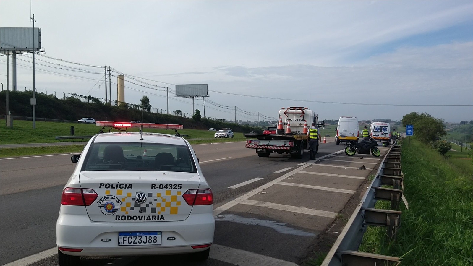 Motociclista morre atropelado na Rodovia Santos Dumont em Campinas
