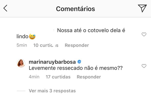 Marina Ruy Barbosa comenta elogio de fã (Foto: Reprodução/Instagram)