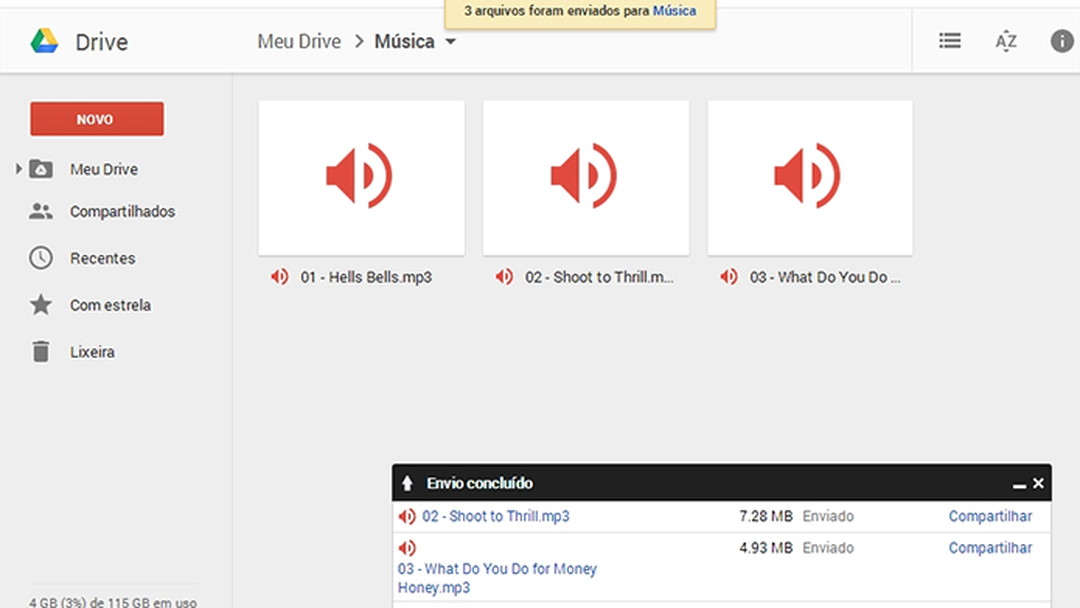 Music Player for Google Drive Software TechTudo