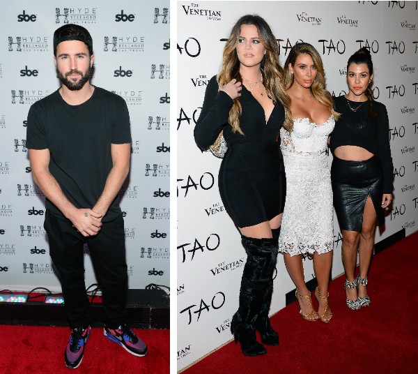 Brody Jenner e as irmãs Khloe Kardashian, Kim Kardashian e Kourtney Kardashian (Foto: Getty Images)
