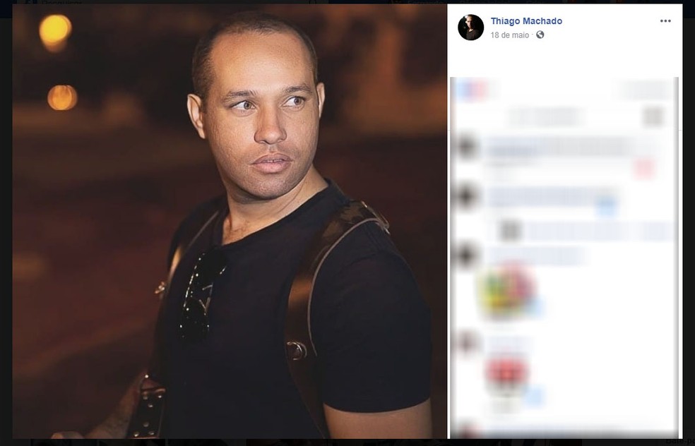 O soldado Thiago Machado foi morto a tiros por outro policial militar dentro de um batalhão em Campinas (SP) — Foto: Reprodução/Facebook