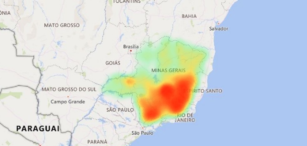 Distribuição dos casos de Covid-19 em Minas no dia 12 de julho. — Foto: SES / Reprodução