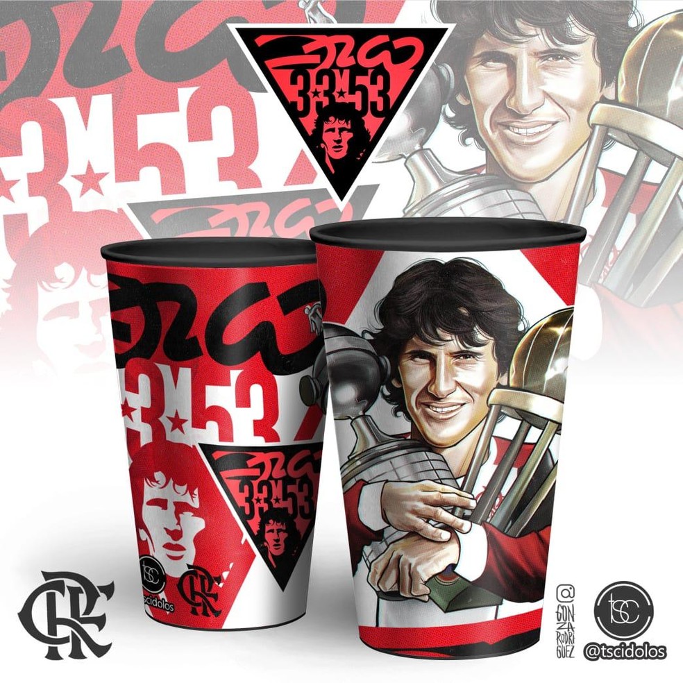 Copo em homenagem ao aniversário de Zico — Foto: Divulgação
