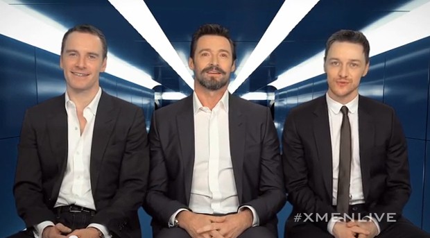 Em vídeo, Michael Fassbender, Hugh Jackman e James McAvoy anunciam turnê para divulgar 'X-Men: Dias de um futuro esquecido' (Foto: Divulgação)