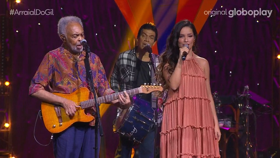 Juliette canta com Gilberto Gil em live neste domingo (13) — Foto: Reprodução/Globoplay