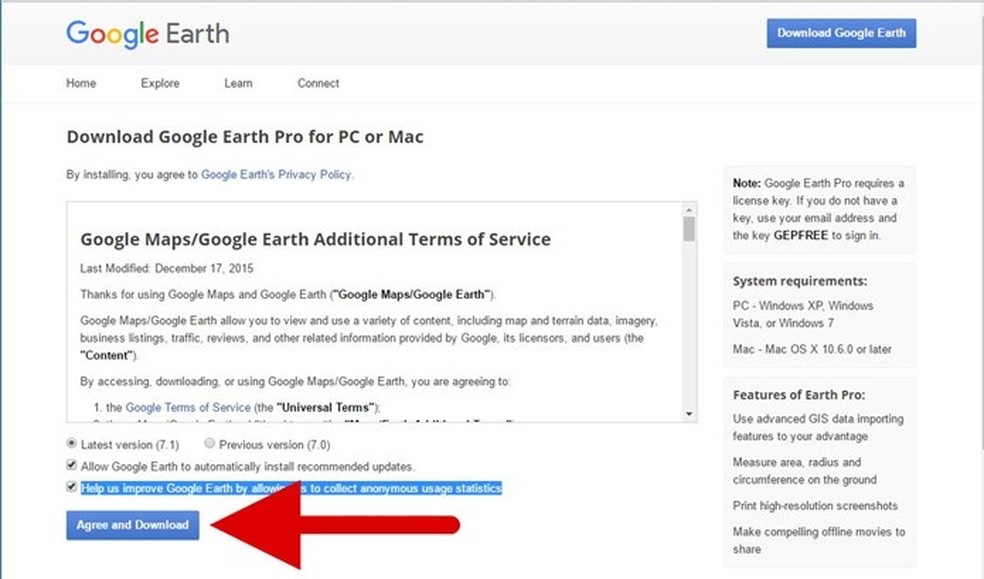 baixar o google earth pro
