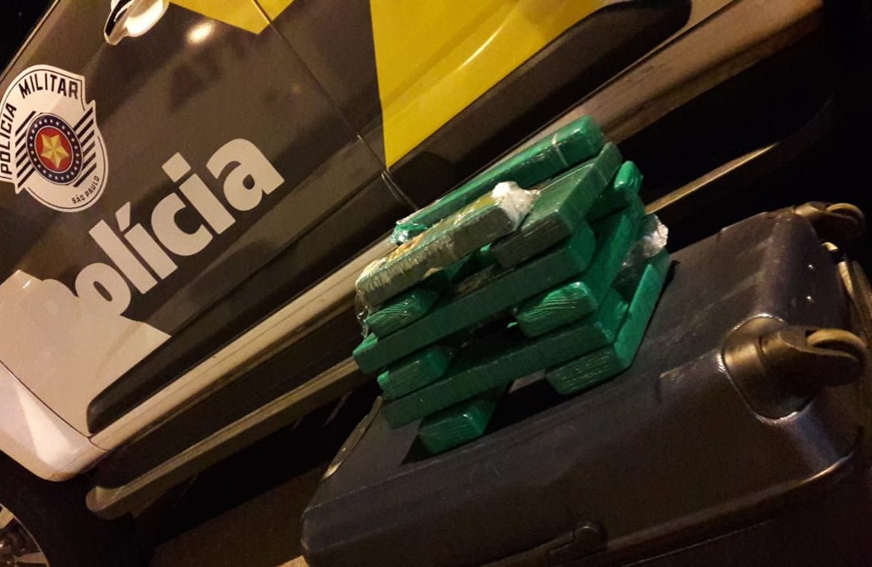 Maconha foi apreendida em Presidente Venceslau — Foto: Polícia Rodoviária/Cedida