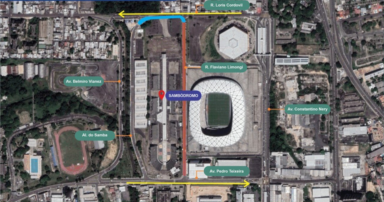 Trânsito no entorno do Sambódromo será alterado para o Carnaboi, em Manaus