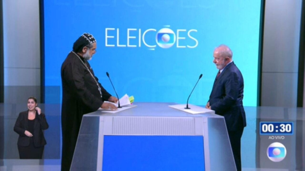 Debate na Globo: Padre Kelmon pergunta a Lula sobre corrupção; VÍDEO