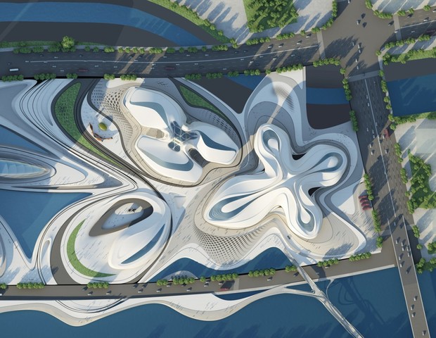 Zaha Hadid desenha centro cultural para China com forma de pétalas  (Foto: Reprodução)