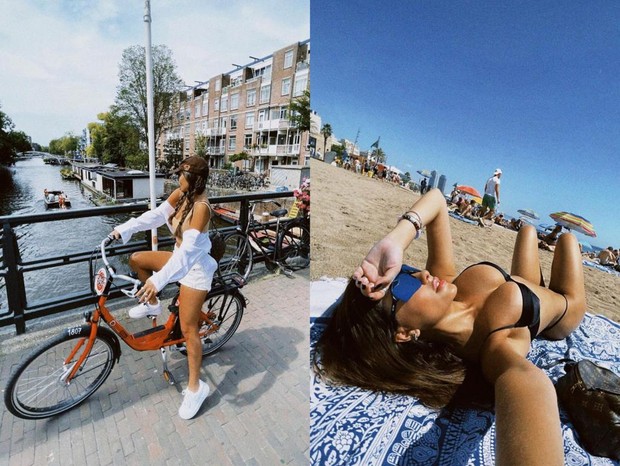 Thais Braz em Amsterdã e na Espanha (Foto: Reprodução/Instagram)