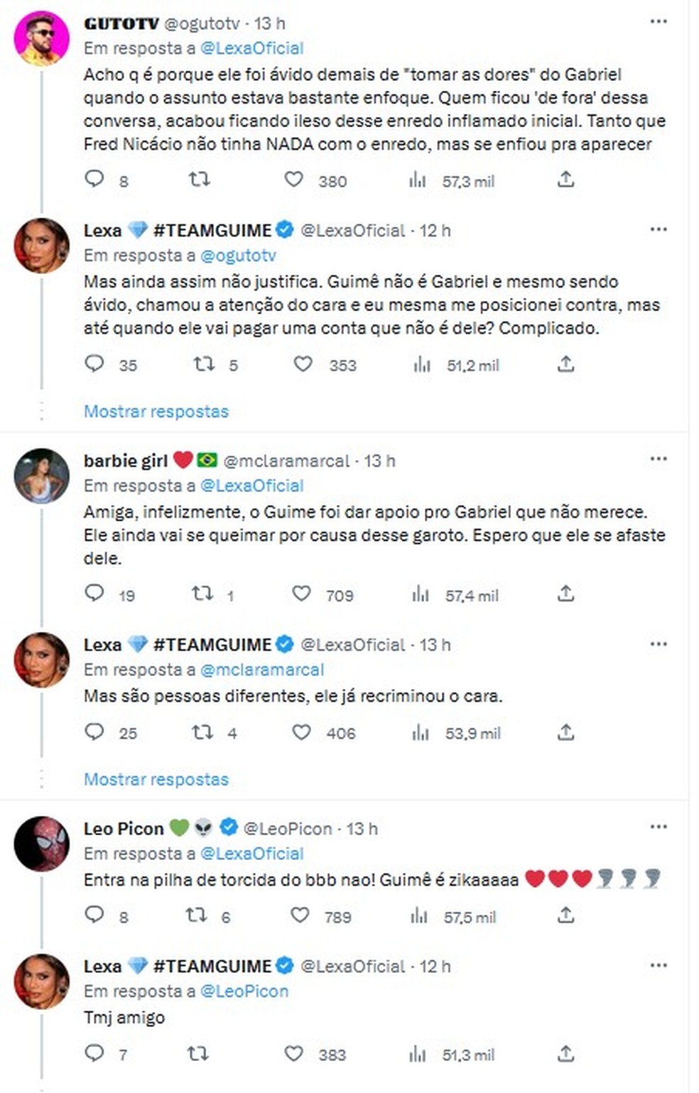 Lexa defende Guim&ecirc; na web &mdash; Foto: Reprodu&ccedil;&atilde;o/Twitter