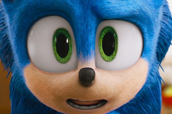 O personagem Sonic em cena do blockbuster Sonic: O Filme (2020) (Foto: Reprodução)