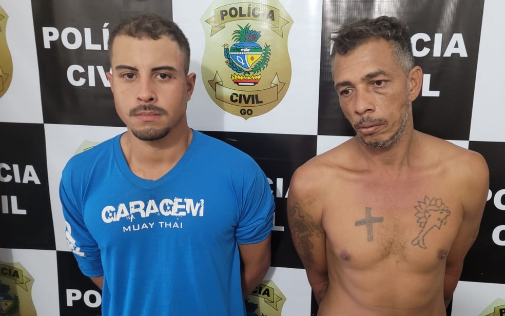 À esquerda, Iago Ramos Silvério, de 22 anos \ à direita, Nilton Silva Santana, de 46 — Foto: Divulgação/PCGO