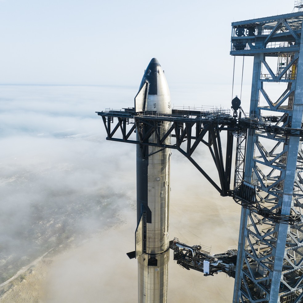 Starship, nave espacial da SpaceX — Foto: Divulgação/SpaceX