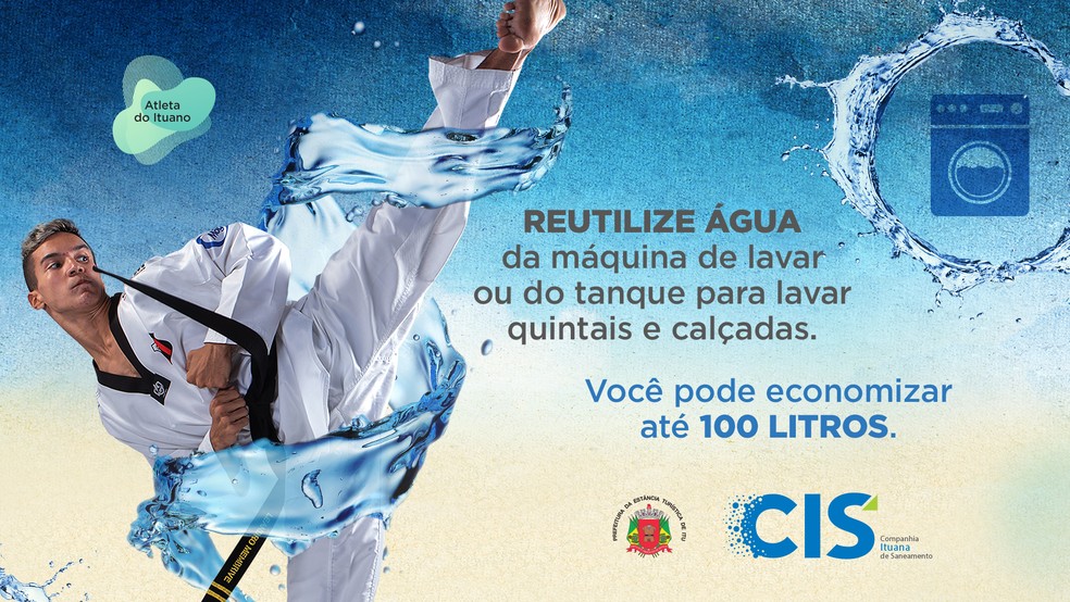 Os atletas profissionais de Taekwondo também participaram da campanha — Foto: Divulgação/CIS