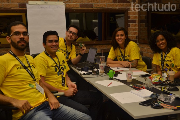 Grupo 7 - Hackathon Globo (Foto: Isabela Giantomaso / TechTudo)