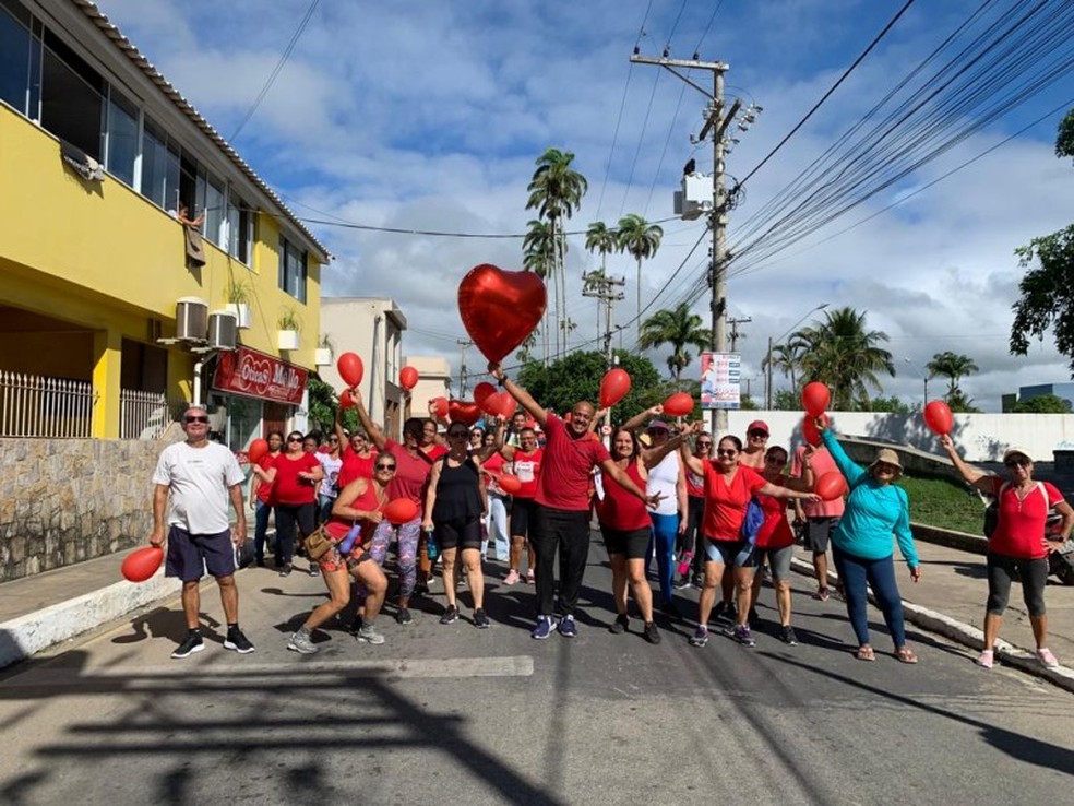 Caminhada em São João da Barra pelo Dia Nacional de Prevenção e Combate à Hipertensão Arterial — Foto: Prefeitura de São João da Barra