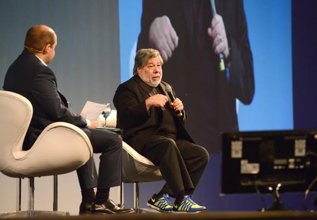 Steve Wozniak, um dos fundadores da Apple, durante o HSM ExpoManagement, que acontece em São Paulo  (Foto: Opespace)