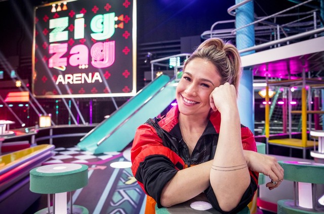 Fernanda Gentil no 'Zig zag arena' (Foto: João Cotta/Globo)