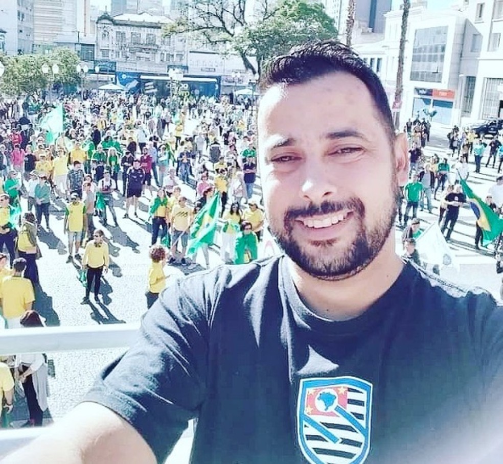 O pastor Thiago Souza Andrade, militante do 