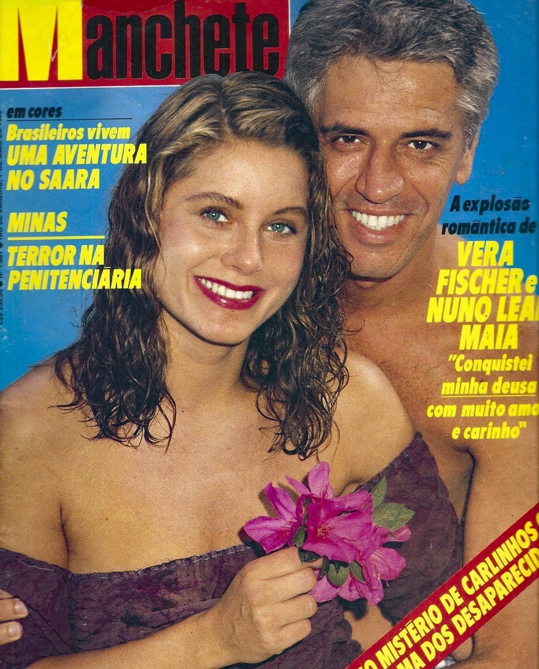 Vera Fischer relembra capa de revista do lado de Nuno Leal Maia (Foto: Reprodução)