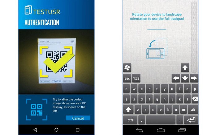 App da Intel permite controlar funções no computador pela tela do Android (Foto: Divulgação/Intel)