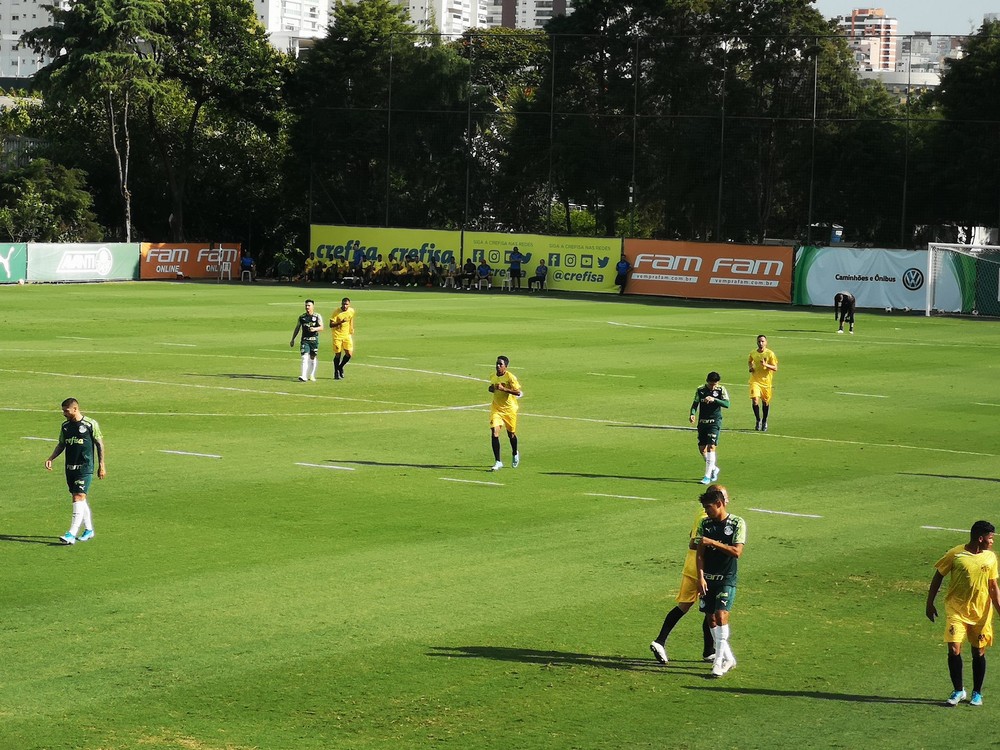 Palmeiras se reapresenta e reservas participam de jogo-treino contra time mineiro; veja como foi