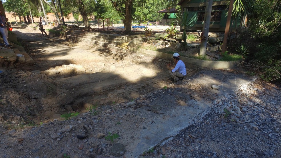 Tesouro arqueológico é encontrado durante obras do RioZoo — Foto:  Marcelo Piu/Prefeitura do Rio