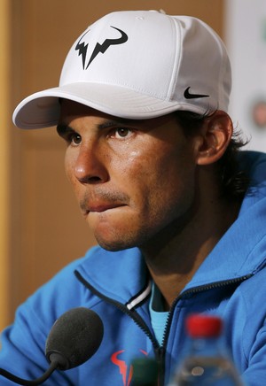 Rafael Nadal em entrevista coletiva após derrota em Roland Garros (Foto: Reuters)