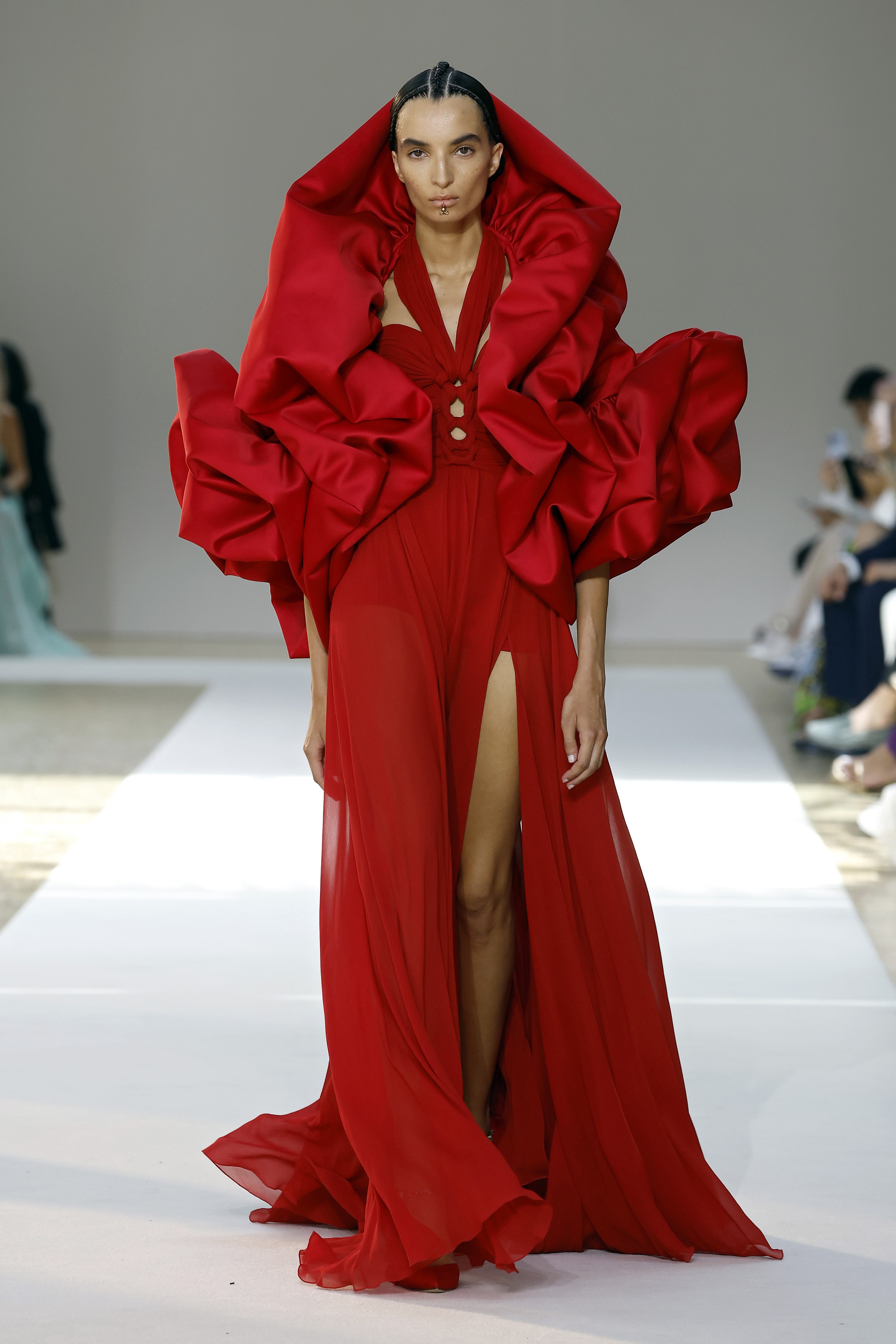 Elie Saab Vermelho Vestidos De Noite 2019 Alta Costura Espaguete A