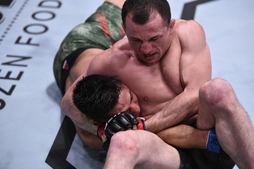 Merab Dvalishvili venceu Gustavo Lopez por pontos no UFC: Eye x Calvillo — Foto: Getty Images