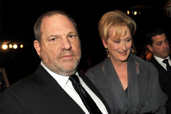 Meryl Streep posa ao lado do megaprodutor Harvey Weinstein (Foto: getty)