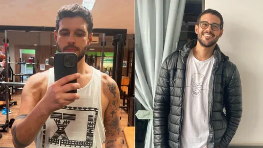 Ex-BBB Rodrigo celebra peso após o acidente: 'Já recuperei os 30 kg'