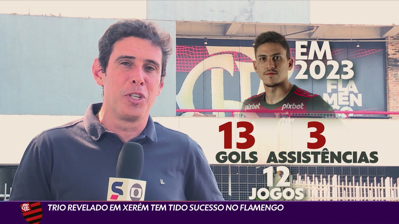 Pedro, Gérson e Ayrton Lucas: trio revelado em Xerém tem tido sucesso no Flamengo