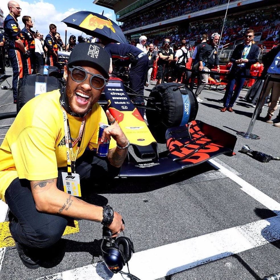 Neymar em visita ao circuito de Jerez de la Frontera para o GP da Espanha de Fórmula 1 — Foto: Reprodução de Instagram