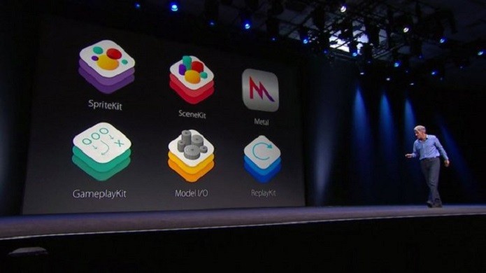 Executivo da apple falando sobre o ReplayKit na WWDC 2015 (Foto: Divulga??o/Apple) 