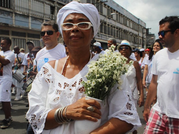 Maria Isabel, 60, fez a caminhada pela primeira vez este ano (Foto: Danutta Rodrigues/G1)